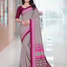 K 5 Fashion Ethnic Motifs Printed Pure Crepe Saree-image-77