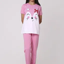 TotzTouch Girls Printed Night suit-38