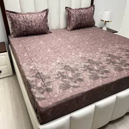 Pure Decor Royal Majestic Brown Printed Cotton 260 TC King Bedsheet Set 2.74 m x 2.74 m-image-86