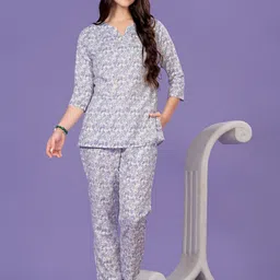 Vegles Printed Tunic With Trouser Co-Ords-image-71