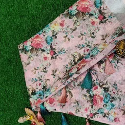 SSHAGUN LIFESTYLE Floral Printed Hand Batik Bandhani Saree-image-54