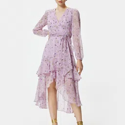 Koton Women Printed Wrap Dress-picture-30