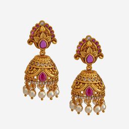 Kushal's Fashion Jewellery Dome Shaped Jhumkas Earrings image 4