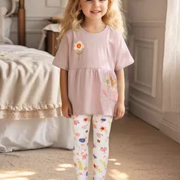 YK Girls Printed Top With Leggings-picture-6