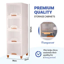 Aura Set Of 3 Transparent Regular 12 Units Modular Cabinet Storage Drawer Organiser image 5