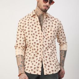 VASTRADO Men Classic Slim Fit Floral Opaque Printed Casual Shirt-image-18