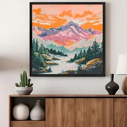 999Store Green & Orange 1 Piece Canvas Other Wall Paintings-image-90