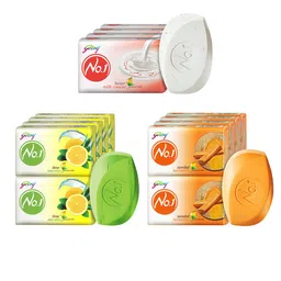 Godrej No.1 9Pc Sandal & Turmeric Soap + 4Pc Kesar & Milk Soap + 9Pc Lime & Aloe Vera Soap-48