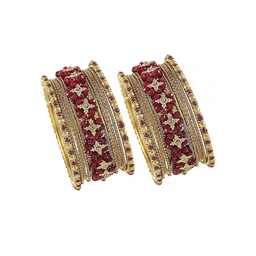 NMII Set Of 18 Crystal Studded Bangles-13