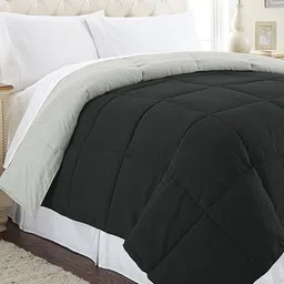 RF RELAXFEEL Black & Grey Heavy Winter 233 GSM Single Bed Comforter-picture-3