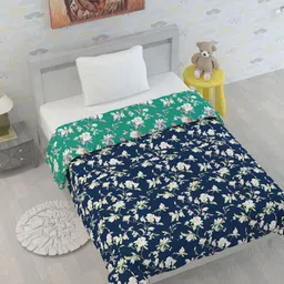 Divine Casa Kids Blue Printed Reversible Microfiber AC Room 120 GSM Single Bed Dohar-picture-7