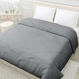 RF RELAXFEEL Grey & Brown Heavy Winter 233 GSM Double Bed Quilt-image-10