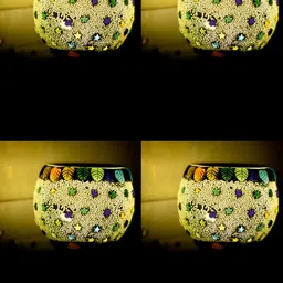 Gojeeva  4 Pcs White & Yellow Camphor Diffuser Glass With Switch-38
