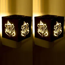Gojeeva Brown & White 2 Pcs Camphor Diffuser Glass With Switch-19