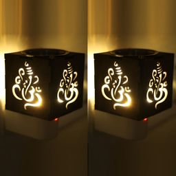 Gojeeva Brown Wooden Camphor Diffuser With Switch And Lamp-40