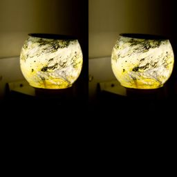 Gojeeva White & Yellow Camphor Diffuser Glass With Switch-49