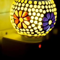 Gojeeva White & Yellow Camphor Diffuser Glass With Switch-39