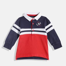 mothercare Boys Striped Polo Collar Pure Cotton Applique T-shirt-picture-35