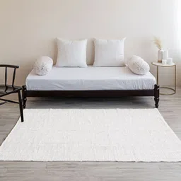 HOMEMONDE White Bohemian Herringbone Reversible Cotton Carpet-33