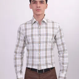 LOUIS STITCH Comfort Tartan Checked Cotton Formal Shirt-picture-38