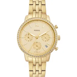 Fossil Women Embellished Dial Stainless Steel Bracelet Style Chronograph Watch ES5219-image-49