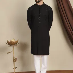 Anouk Ethnic Motifs Embroidered Pure Cotton Kurta With Churidar-picture-13