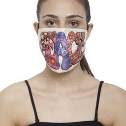 The House of Tara Adults Multicoloured Printed 3-Ply Reusable Cloth Mask-image-65