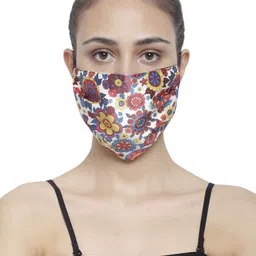 The House of Tara Adults Multicoloured Printed 3-Ply Reusable Cloth Mask-image-65