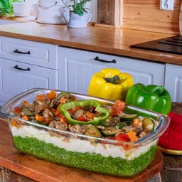 Roxx Transparent Borosilicate Glass Loaf Baking Dish Storage Container 1800ml-39