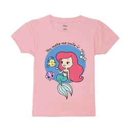 Disney by Wear Your Mind Girls Disney Princess Printed Puff Sleeves Pure Cotton T-shirt-picture-26
