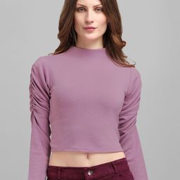 PURVAJA Women Purple Crop Top-image-42
