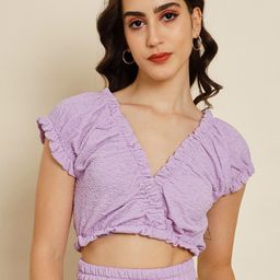 BAESD Self Design Puff Sleeve Crop Top-image-80