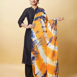Unnati Silks Ombre Dyed Tie and Dye Shibori Printed Dupatta-picture-2