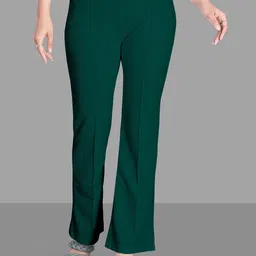 Jinax Women Relaxed Straight Leg Straight Fit High-Rise Easy Wash Bootcut Trousers-picture-44