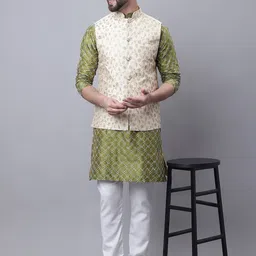SOJANYA M Ethnic Motifs Embroidered Thread Work Kurta With Churidar-picture-45
