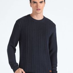 Flying Machine Self Design Pure Cotton Pullover-picture-21
