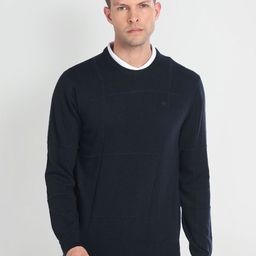 Arrow Cable Knit Round Neck Long Sleeves Pullover Sweater-image-91