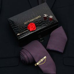 MUTAQINOTI Men Silk Necktie Accessory Gift Set-picture-42