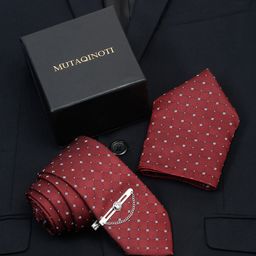 MUTAQINOTI Men Silk Necktie Accessory Gift Set-picture-12
