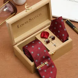 LOUIS STITCH Men Italian Silk Necktie Accessory Gift Set-image-94
