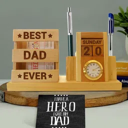 TIED RIBBONS Brown & Black Gift Pen Stand With Greeting Card Home Gift Sets-image-14