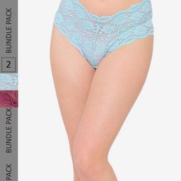 N-Gal Women Pack Of 2 Lace Hipster-image-59