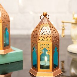 Homesake Set Of 2 Blue Moroccan Lantern Candle Holder-image-62