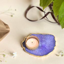 HOMEARTE Purple Agate Tea Light Candle Holder-image-52