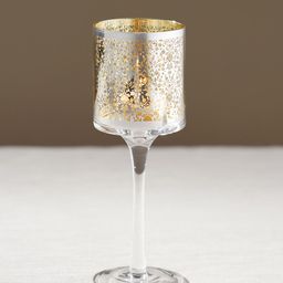 Pure Home and Living Cut Patterned Glass Stem Candle Holder-image-46