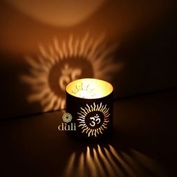 DULI Black Om Design Votive Candle Holders-image-98