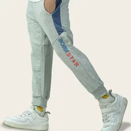 Nino Togs Boys Printed Pure Cotton Mid-Rise Joggers-37