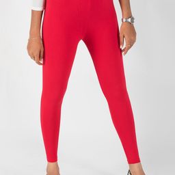 indian flower Women Solid Ankle Length Leggings-53