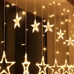 SPARK WORLD Yellow Star-Shaped String Lights-12