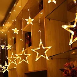 SPARK WORLD Yellow 149 Star Bulb String Lights-15